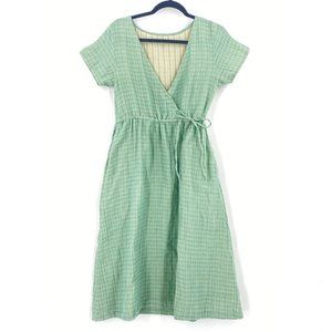 Wares by Olli Ella V Neck Short Sleeve Green Dress